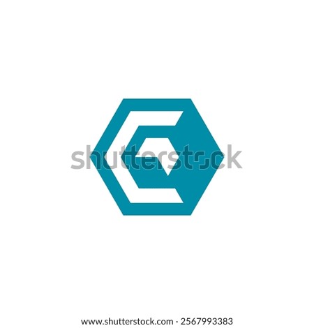 Abstract Hexagon Letter C Logo design vector template