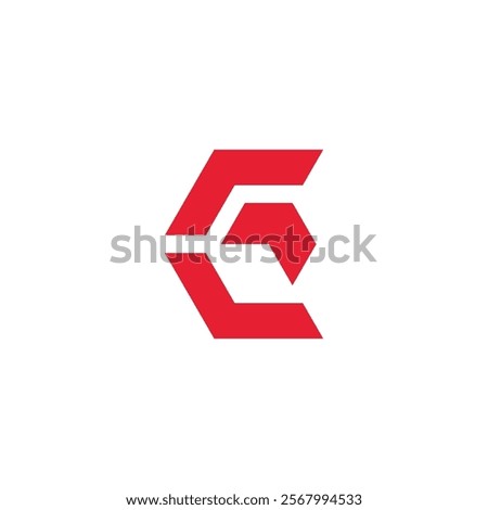 Abstract Hexagon Letter C Logo design vector template