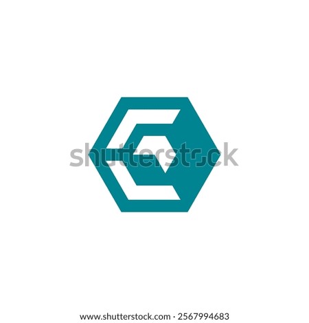 Abstract Hexagon Letter C Logo design vector template