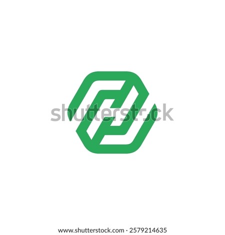 abstract hexagon letter h logo design vector template