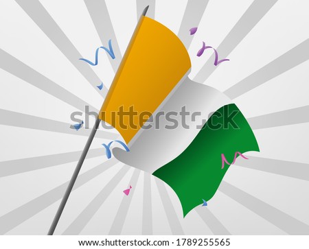 The Ivory Coast celebration flag flew at a height