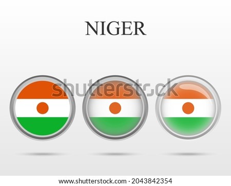 Flag of Niger in the form of a circle