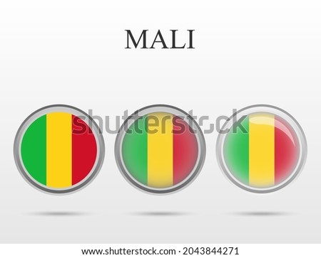 Flag of Mali in the form of a circle