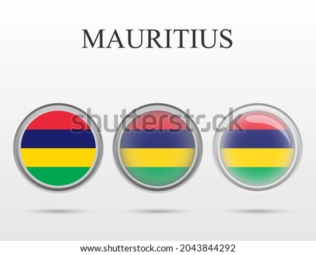 Flag of Mauritius in the form of a circle