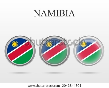 Flag of Namibia in the form of a circle