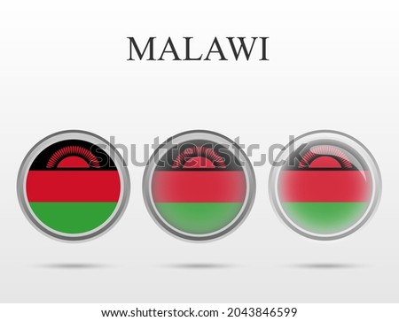 Flag of Malawi in the form of a circle