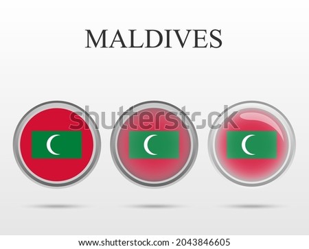 Flag of Maldives in the form of a circle