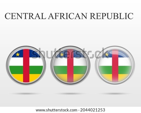 Flag of Central African Republic in the form of a circle