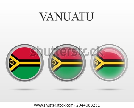 Flag of Vanuatu in the form of a circle