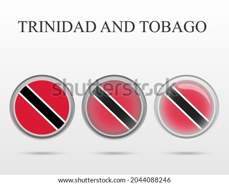 Flag of Trinidad and Tobago in the form of a circle