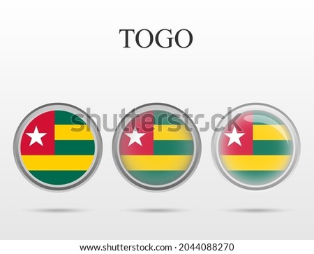 Flag of Togo in the form of a circle