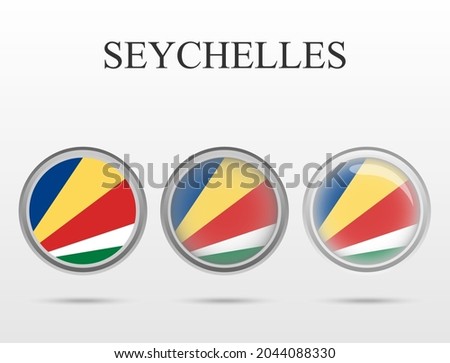 Flag of Seychelles in the form of a circle