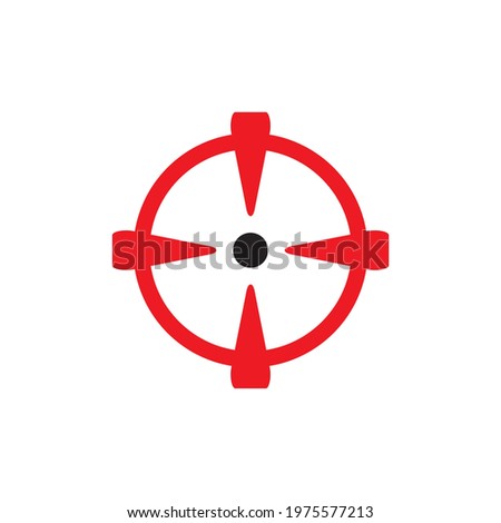 target locked geometric symbol simple logo vector