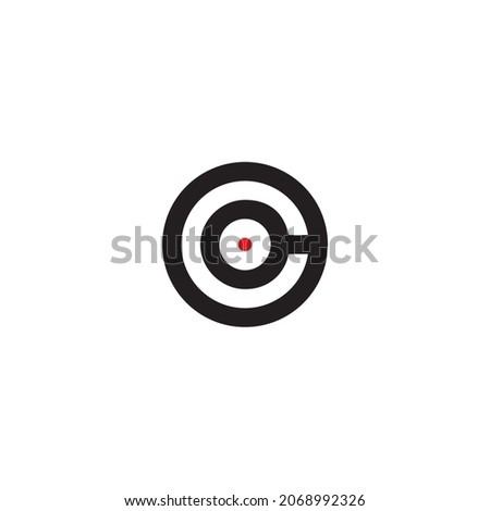 letter c off button simple symbol logo vector Foto stock © 