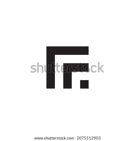 
letter FFrF Fr F r simple symbol logo vector