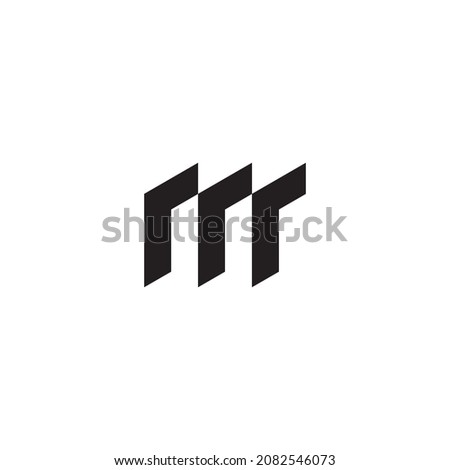three letter r, letter M simple symbol logo vector Imagine de stoc © 