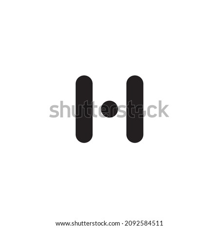 
two capsules, one pill letter H simple symbol logo vector