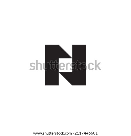 letter r and J, letter N point, letter r, J and N simple symbol logo vector