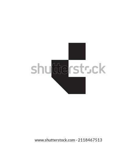 
letter CL LC C L point symbol simple logo vector