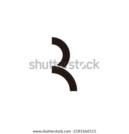 Letter R fold, simple, geometric symbol simple logo vector