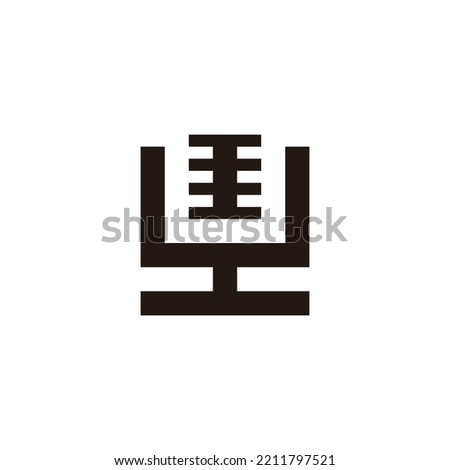 Letter Y mic, square geometric symbol simple logo vector