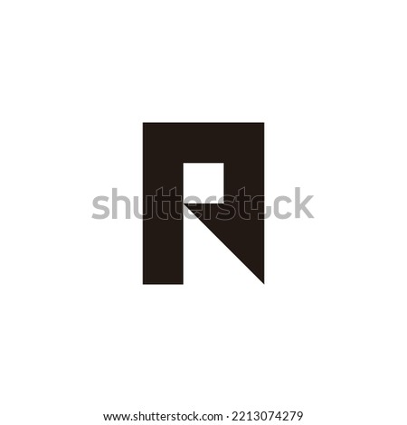 Letter A and R square geometric symbol simple logo vector