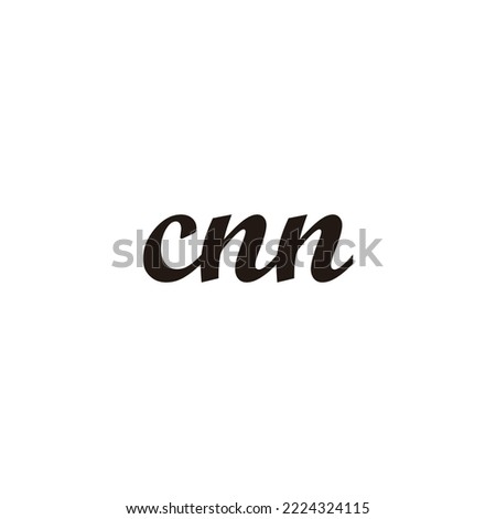 Letter cnn connect geometric symbol simple logo vector