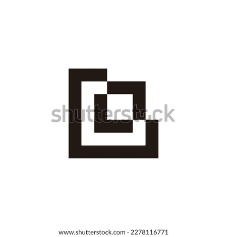 Letter G and L square geometric simple symbol logo vector