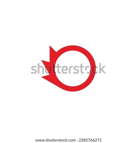 Letter b speed, round geometric symbol simple logo vector