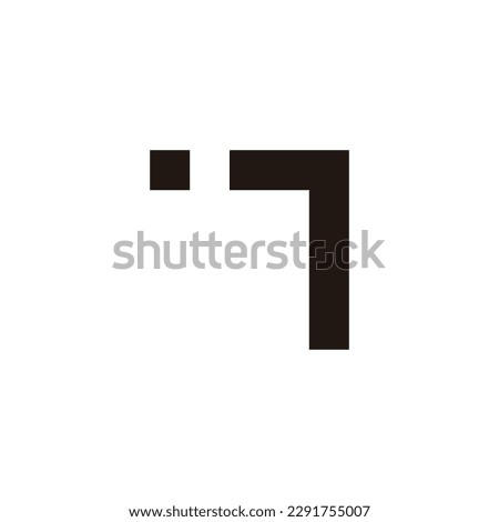 Number 7 dot square geometric symbol simple logo vector
