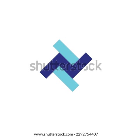 Letter N and z rectangle geometric symbol simple logo vector