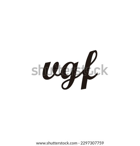 Letter vgf connect geometric symbol simple logo vector