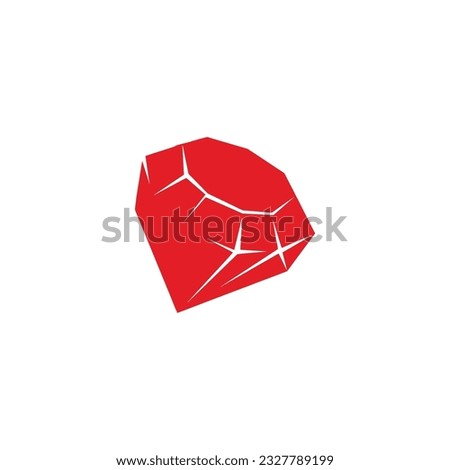 Ruby, diamond geometric symbol simple logo vector