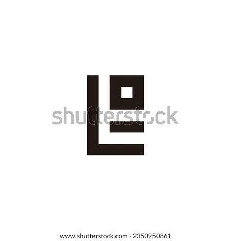 Letter L, t and o square geometric symbol simple logo vector