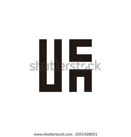 Letter Ucn square geometric symbol simple logo vector