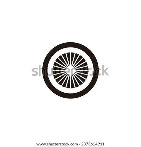 Letter O tires geometric symbol simple logo vector