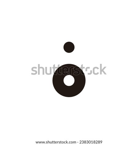 Number 8 circles geometric symbol simple logo vector