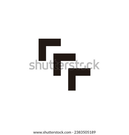 Letters r square, direction geometric symbol simple logo vector