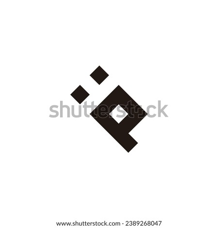 Letter y Q squares geometric symbol simple logo vector