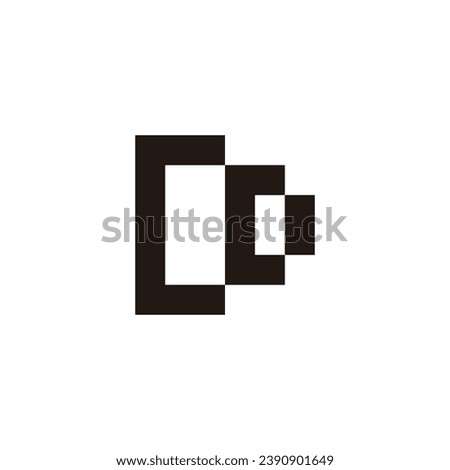 Letter CC squares geometric symbol simple logo vector