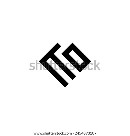 letter T and O square simple vector logo symbol