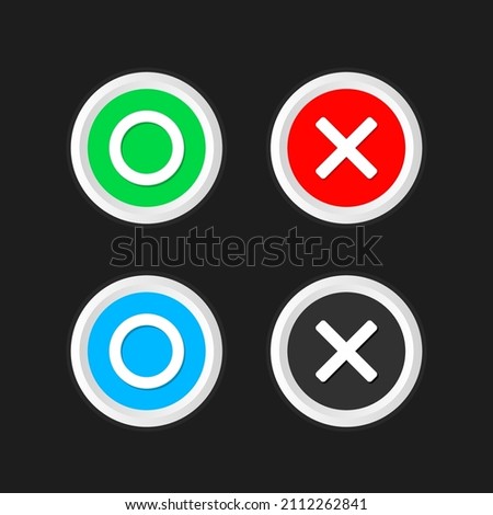 yes and no buttons, accepted and not accepted buttons, agree and disagree icons, rejected, true, false