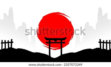 Torii gates background.  japanese torii gate wallpaper. Japanese Gate background. 