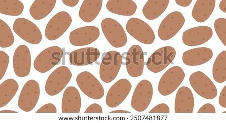 potato pattern Background. flat illustration potato background. seamless pattern potato. potato flat illustration background.