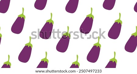 Eggplant pattern Background. flat illustration Eggplant background. seamless pattern Eggplant. Eggplant flat illustration background.