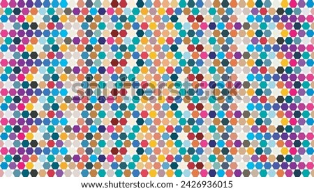 Colorful Hexagon multiple colors background backdrop