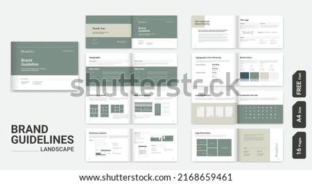 Landscape Brand Guidelines Presentation Brand Guideline template Brand Guidelines Brand Style Guide Manual