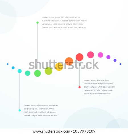 Abstract 3 Point Colorful Flat Horizontal Timeline
