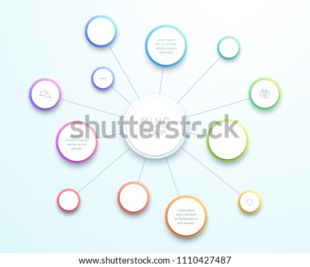 Abstract Vector 3d Large Mind Map Infographic 商業照片 © 