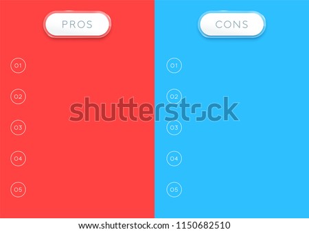 2 Step Pros and Cons List Infographic Vertical